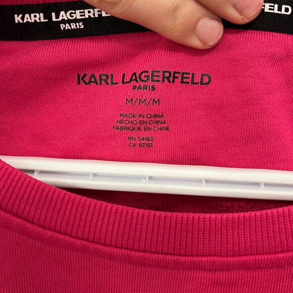 Karl Lagerfield Paris Pink Sweatshirt - Picture 3 of 8